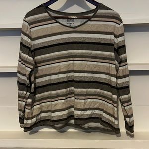 Striped Croft & Barrow long sleeve T.